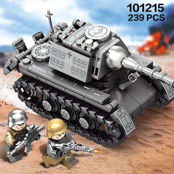 Sembo ehitusplokid 957 Tk WW2 Saksamaa Tank Tellised Armee Sõjaväe Sõidukid Plokid maailmasõda 2 Tank Arvandmed Mänguasjad Lastele