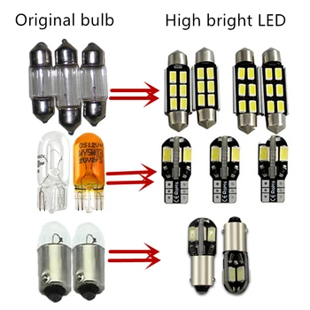 Shinman 6tk X vigadeta canbus LED Interior Light Kit Pakett toyota verso tarvikud 2009-auto salongi led kit