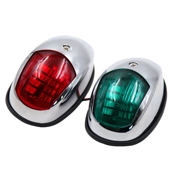 Signaal-Lambi Punane ja Roheline 12V 24V LED Navigatsiooni valgussignaali Lamp Sidelight Mere Paat, Jaht Aksessuaar Tarvikud