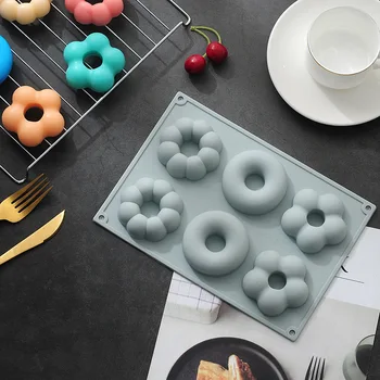 Silikoon Donuts kook hallitusseened Non-stick Köök Bakeware Kook Hallituse Pan Puding Tegija Hallituse DIY Chocolate Chip Hallituse Küpsetamine Tööriist