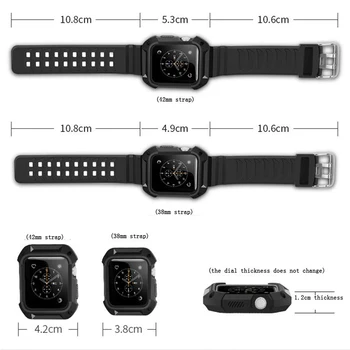 Silikoon juhul+rihm apple vaata 4 5 esiliistu 44mm 40mm iwatch pulseira 42mm 38mm 5/4/3/2/1 kummist wristbelt watchband&kate