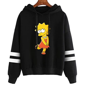 Simpsonid Topp Ülepaisutatud Naine/manHoodie Lisa Simpson Kapuutsiga Dressipluus