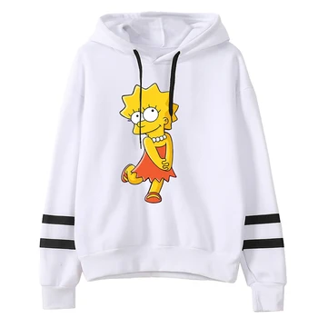 Simpsonid Topp Ülepaisutatud Naine/manHoodie Lisa Simpson Kapuutsiga Dressipluus