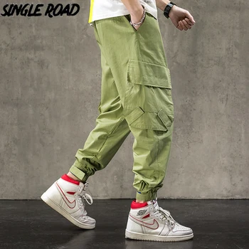 SingleRoad Mens Cargo Püksid Meeste Mood 2021 Kevadel Kottis Joggers Mees Hip-Hop Korea Jaapani Streetwear Püksid Püksid Meestele