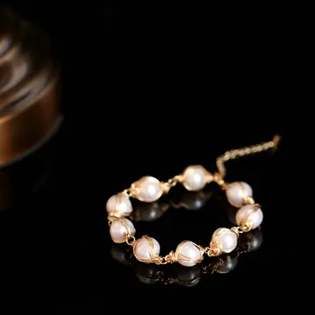 SINZRY originaalne disain kulla värvi käsitöö magevee-looduslik pärl elegantne võlu käevõru loominguline lady ehted