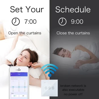 Smart Home Touch Elektri Mootoriga Kardin Pime Rull Katiku Lüliti Ewelink Kontroll Töötab Amazon Alexa Ja Google ' I Kodu