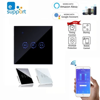 Smart Home Touch Elektri Mootoriga Kardin Pime Rull Katiku Lüliti Ewelink Kontroll Töötab Amazon Alexa Ja Google ' I Kodu