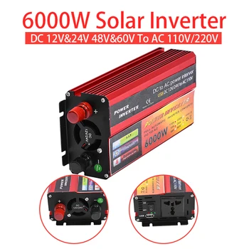 Solar Inverter 12V 220V 1000W 6000W Pe Ak Pinge Converter Trafo DC 12V&24V 48V&60V AC 110V/220V Auto Kohandada Inversor