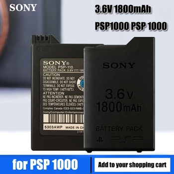 Sony 1800mAh 3,6 V Liitium-Ioon Laetav Aku Asendamine Sony PSP 1000 PSP-110 Konsooli