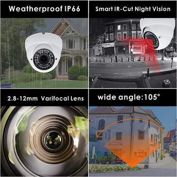 SONY IMX323 Varifocal objektiiv 1080P Hübriid AHD CVI TVI CVBS 4 IN 1 OSD Menüü Vaba Lüliti CCTV Vadalproof Dome Kaamera AR-MHD2301R4