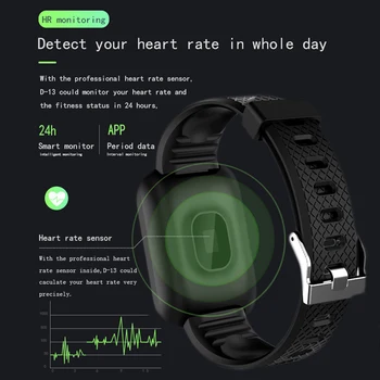 Soulusic D13, Nutikas Käevõru Android, IOS Veekindel Smart Watch 2020 Heart Rate Tracker vererõhk 116 Pluss Wirstbands