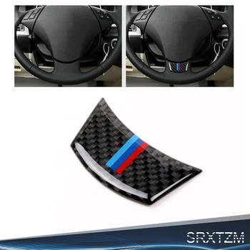 SRXTZM Bmw E60 e61 seadmesse 5 Seeria 2004-2010 Car Styling süsinikkiust Rool Kleebis M Triip Embleemi 3D Auto Kleebis