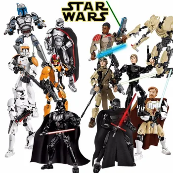 Star Wars Buildable Joonis Stormtrooper Darth Vader Kylo Ren Chewbacca Boba Jango Fett Üldine Grievou Tegevus Joonis Mänguasi Lapsele