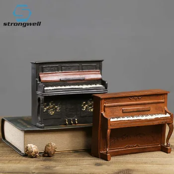 Strongwell Euroopa Klaver Mudel Vaik Käsitöö Antiikmööbel Ja Vintage Klaver Uuringu Aknas Ornament Kodu Kaunistamiseks Pulmad Kingitus