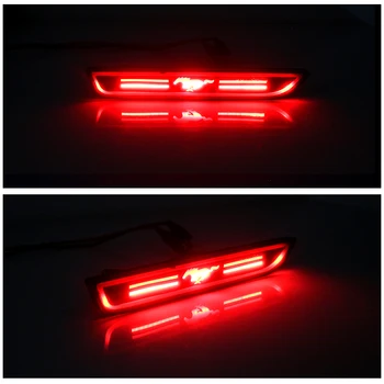 Suitsutatud Objektiivi Punase LED-48-SMD 3D Mustang Disain Tagumine Kaitseraud Pool Sm-i Tuled Aastateks 2010-Ford Mustang Fender Külje-gabariidituled
