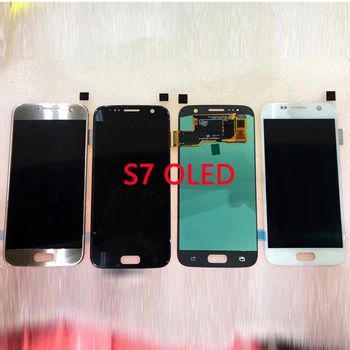 SUPER AMOLED LCD Samsung Galaxy S7 LCD Ekraan koos Raami, Puudutage Ekraani ja Raami Digitizer S7 G930F G930A G930V Assamblee