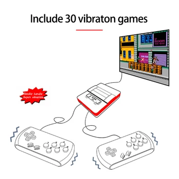 Super VIB TV, Mängu konsool koos Sisseehitatud 169 Mängud Pihuarvutite 2 Vibratsiooni Kontrollerid 8 Bitine Retro Video Mängu Konsool