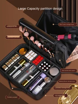 Suure mahutavusega kosmeetika kott naine kaasaskantav reisi kosmeetika ladustamise kott 2020 uue super tulekahju professionaalne kohver box