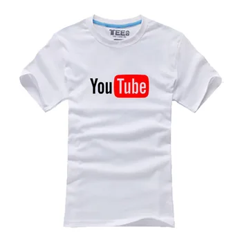 Suvel Youtube ' i logoga T-särk puuvillane vabaaja lühikeste varrukatega T-särk
