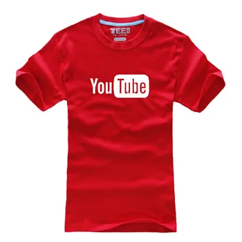 Suvel Youtube ' i logoga T-särk puuvillane vabaaja lühikeste varrukatega T-särk