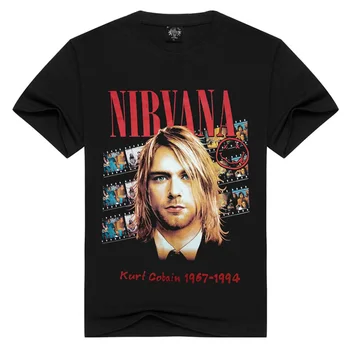 Suvi on uus naeratav nägu mood rock T-särk, meeste ja naiste Nirvana vabaaja Hip-Hop T-särk