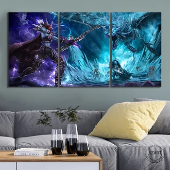 Sylvanas Windrunner Warcraft Video Mängud Art Frameless Maalid World of Warcraft Mängud Kunst Seina Maalid Lõuendil Wall Art