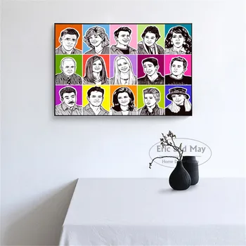 Sõbrad TV Show Pop Art Lõuend Art Print Maali Kaasaegne Seina Pilt Home Decor Magamistoaga Dekoratiivsed Plakatid raamita Cuadros