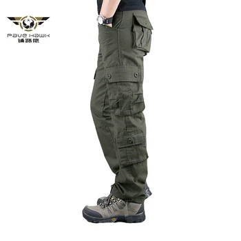 Sõjalise Cargro Püksid Meeste Vabaaja Lahtised Pikad Püksid Puuvilla Tactical Püksid Meestele Mitme Tasku Armee Mõõdus Hombre Suurus 29-42