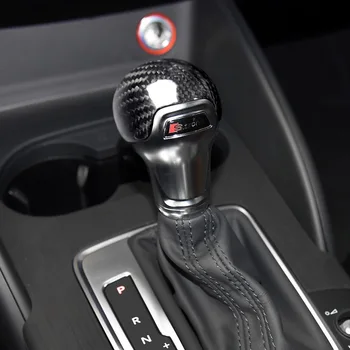 Süsinikkiust Käigukangi Käepide Raami Katab Kleebise Audi 12-18 A3 8V S3 Gear Shift Knob Pea Auto Tarvikud Kaupade Interjöör