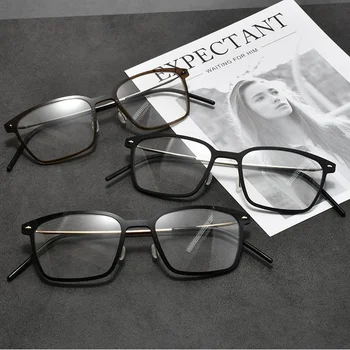 Taani kuningliku Retro prillid ultralight titaan square prillid raami mees ja naised optiline lühinägevus retsepti prillid raam
