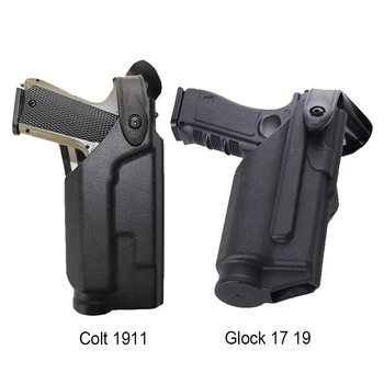 Tactical Airsoft glock 1911 Kabuur Vöö jaoks Glock 17 19 /Colt 1911 Püstol Taskulamp Kannavad relva Kabuur Jahi Laskmine