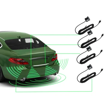 Tagantvalgustusega Ekraan Koos 4-Andurid, Auto LED Parkimine Andur Auto Parktronic Radar Jälgib Reverse Backup detektorite Süsteem Intelligent