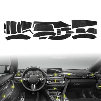 TAIHONGYUN 3D Matt Carbon Fiber Auto Interjöör Decal Kleebis Sisekujundus Paketi Komplekt, Sobib BMW 3 Seeria F30 F31 F35 M3