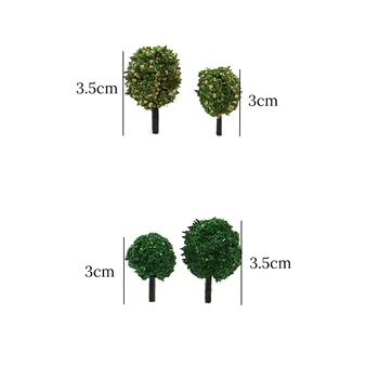 Taime Bush Mänguasi Mudeli Simulatsiooni Taimede Arhitektuuri DIY Stseeni Tootmise Kollane Roheline / Roheline Rong Diorama Maastik Puud
