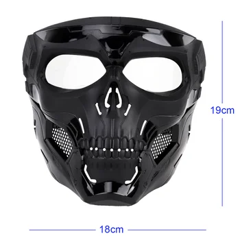 Taktikaline Ohutuse Airsoft Kolju Mask Paintball Väljas Hingav Jahi Laskmine Maskid CS Mängu Nägu Kaitsev Full Face Mask
