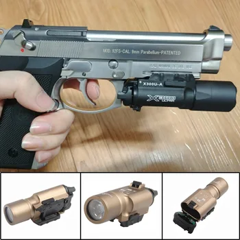 Taktikaline X300 Veekindel Taskulamp Relva Kerge Püstol Püstol Lanterna Glock 19 Valguse Jahi-Barrel-paigaldatud Jahindus Flashligh