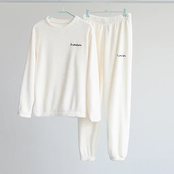 Talvel Lapp Pajama Set Naiste Fliisist Pidžaama Sleepwear Kodu Riided Paks Soe Coral Samet Naiste Nightgowns Sobiks Pajama uus