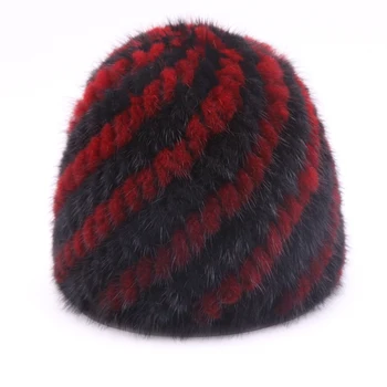 Talvel naaritsa naiste karusnahast mütsid loomulik tõeline karusnaha silmkoelised ühise põllumajanduspoliitika moes kohev daamid ehtsa karusnaha beanie naiste must karusnahast mütsid