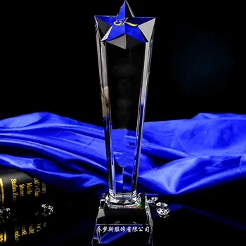 Tasuta Kohandatud Graveerimine Kvaliteet 3 TK Crystal Star Auhindu Trofee Spordi Mäng Match Aastapäeva Kristall, Klaas, Käsitöö