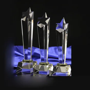Tasuta Kohandatud Graveerimine Kvaliteet 3 TK Crystal Star Auhindu Trofee Spordi Mäng Match Aastapäeva Kristall, Klaas, Käsitöö