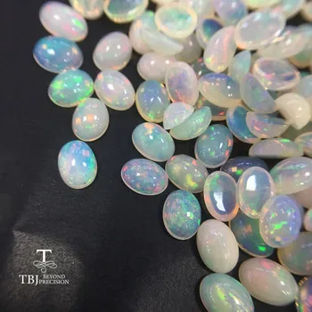 Tbj ,Loodus etioopia värvikas opaal ov6*8mm parima kvaliteediga ard 0.7 ct looduslikest vääris-vääriskivide eest 925 sterling hõbe ehted