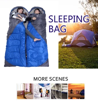 Telkimine magamiskott Kerge 4 Hooaeg Soe täiskasvanud Ümbrik Ultralight Backpacking Veekindel magamiskott Saab servjätkatud