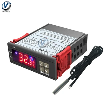 Temperatuur Vahendite Termomeeter STC-3000 LCD Digitaalne Termomeeter Hygrometer Temperatuur Kontrolleri Andur Õhuniiskuse Mõõtja