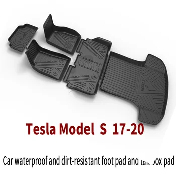Tesla Model S custom auto all-Ilm TPE TPO Korrus suu Matt Black Full Komplekt Liistude Sobib Mudelile S 2017 2018 2019 2020