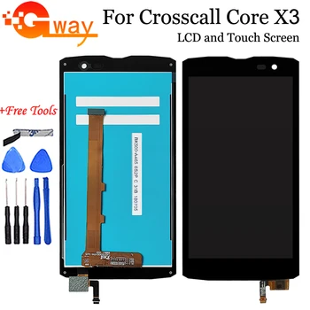 Testitud CROSSCALL Core X3 LCD Ekraan Puutetundlik Digitizer Assamblee Asendaja CROSSCALL Tegevus X3 LCD-Tööriistad