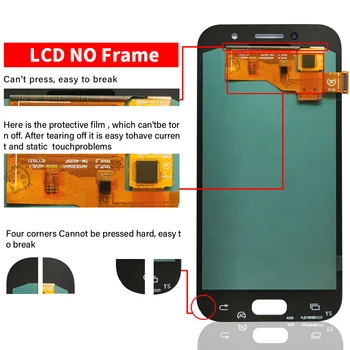 Testitud OLED SAMSUNG Galaxy A5 2017 A520 A520F SM-A520F LCD Ekraan Puutetundlik Digitizer Assamblee A520 Ekraan