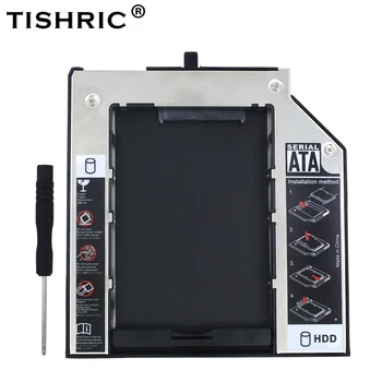 TISHRIC Alumiinium 2nd HDD Caddy 9.5 mm SATA 3.0 2.5