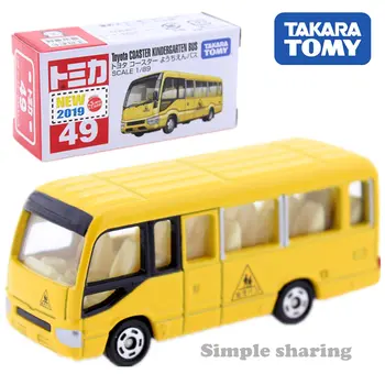 Tomica Nr 49 Toyota Coaster Kindergarden Bussi Mudel Kit Takara Tomy Diecast Sõidukid Naljakas Lapsed Mänguasjad Lastele Collectables