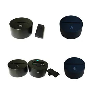 Touch Tabel Lamp, 7 Värvid Muutuvad laualamp 3D Lamp LED Night Light Stereoskoopiline Valgustus ei ole kahju oma silmad Akrüül