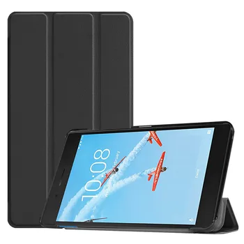 Tri-tagaistme Slim PU Naha puhul Lenovo Tab E7 7104 TB-7104F 7104F 7 tolline värviline seista Lenovo Tab E7 7104 Tableti kate